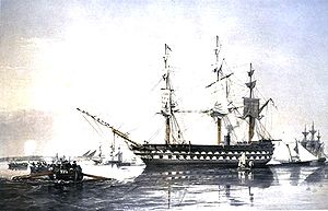 HMS Agamemnon. Картина 1850-х годов.