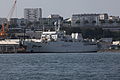 Le navire câblier Léon Thévenin dans le port de Brest