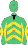 Emerald Green, Yellow chevrons, diabolo on sleeves, Emerald Green cap