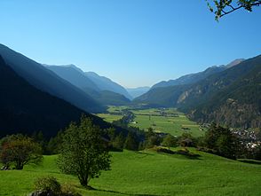 Das Ötztal bei Längenfeld, Blick Richtung Norden