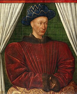 Delt va Charles VII gazik, gan Jean Fouquet, moni 1445