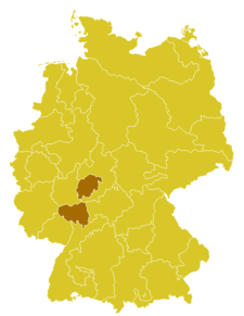 Diecéze mohučská Bistum Mainz (něm.) na mapě