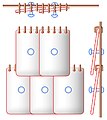 Armadura d'escates enllaçades. Nota: la part superior està cosida al cuir, els centres estan rivetejats. (Europa de l'Est, Rússia i Imperi Romà d'Orient)