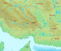 Sasanian Spahan, Pars, Kirman, Abarshahr, Harev, Sakastan (240-650/651 AD), Paradan and Makuran in 600 AD.