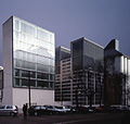 Exterior view of the Joaquín Leguina Regional Library and Madrid Regional Archives rehabilitation of the former El Águila brewery in Madrid, by Mansilla+Tuñón