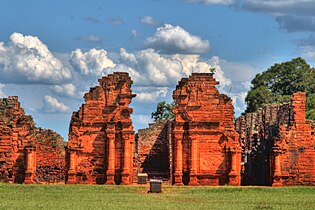 The ruins at sunset