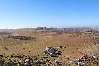 Momi Plateau with rainwater harvest structures, water storage body, shelter for herders