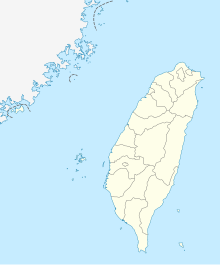 The locations of the accident and departure airports shown on a map of Taiwan.