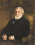 Turgenev by Repin.jpg (Retrat de Turguénev, obra d'Ilià Repin (1879)