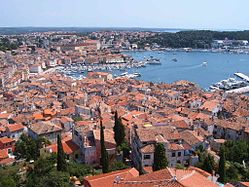 Rovinj, visto do campanário da Igreja de Santa Eufêmia