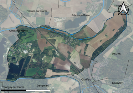 Carte orhophotogrammétrique de la commune.