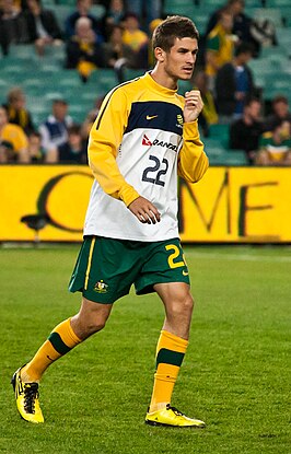 Dario Vidošić met de Socceroos in 2011.