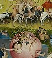 Hieronymus Bosch, The Garden of Earthly Delights, center panel: The Garden of Earthly Delights, 1503 – 1504, oil on wood, triptych, 220 × 195 cm, Museo del Prado, Madrid.