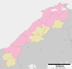 島根県立松江農林高等学校の位置（島根県内）