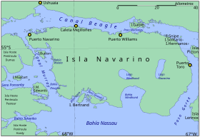 Cartographie de l'île Navarino