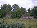 Pfeiler der ehemaligen Brücke der Marschbahn über die Dove-Elbe von Tatenberg nach Moorfleet