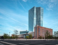 Seat of the European Central Bank, from northwest