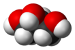 Space-filling model of glycerol