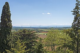 Windfarm in Lauragais view from Saint-Julia France