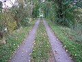 Die ehemalige Gleisanlage auf dem Marschbahndamm in Kirchwerder