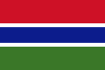 Flag of The Gambia (fimbriated horizontal tricolour)