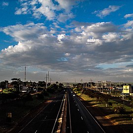 Vista parcial de Tarumã desde a rodovia SP-333