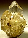 Golden gypsum crystals from Winnipeg