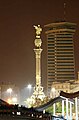 Monument in Barcelona (night view).