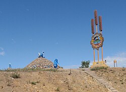 Baruunbüren - Symbol at the district entrance