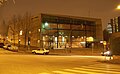 Rafael Alberti Public Library, at 38 Calle de Sangenjo (street, Fuencarral-El Pardo district) in Madrid (Spain). Building projected by architect Andrés Perea Ortega (b. 1940) and built in 1998