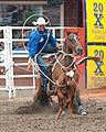 Calf roping.