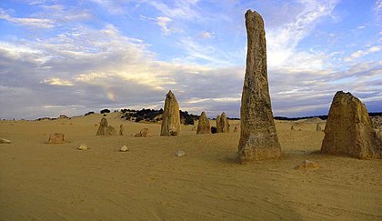 The pinnacles with dusk approaching