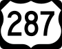 U.S. Route 287 marker