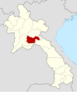 Map showing Xaisomboun province in Laos