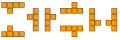 The possible orientations of the Y pentomino.