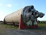 Prototype H-155 core stage of an Ariane 5 rocket, at the Centre Spatial Guyanais.