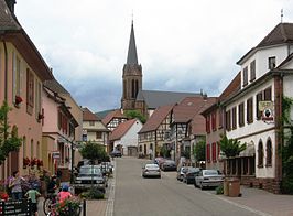 Dorpsgezicht van Lembach (im Elsass)