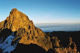 Toppen av Mount Kenya