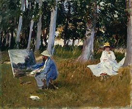 John Singer Sargent, Monet peignant à l’orée d'un bois, 1885.