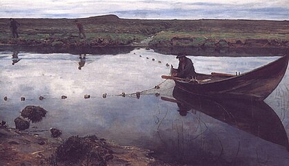 Eilif Peterssen, Lohen kalastaja, 1889.