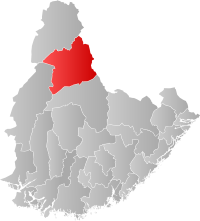 Kart som viser Valle kommune.