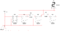 The circuit diagram for a 4 bit synchronous counter using JK flip-flops.