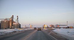 Intersection of Highways 21 and 49 in Aurora