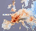 Hitzewelle 2003: Anomalie Jahr 2003 zum Jahr 2001