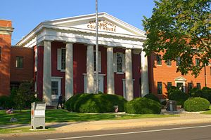 The Ocean County Courthouse in Toms River was built in 1851.