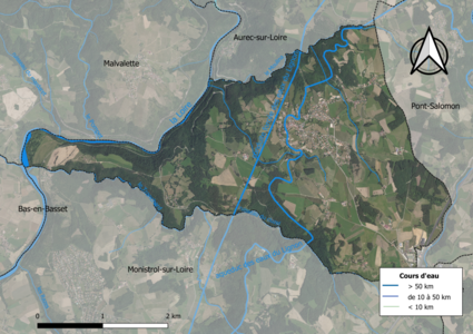 Vue aérienne du territoire communal.