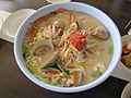 Haemul-kal-guksu (seafood noodle soup)