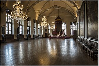 De troonzaal in het Gentse stadhuis.