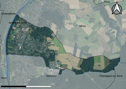 Carte orhophotogrammétrique de la commune.