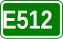 Zeichen der Europastraße 512